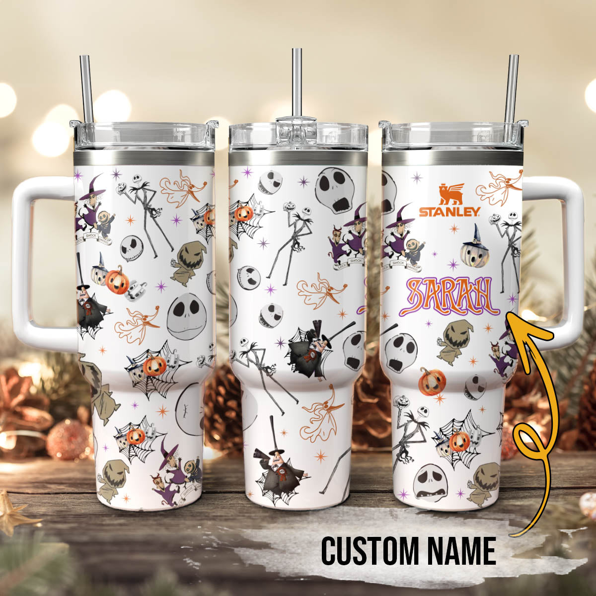 Custom Name The Nightmare Before Christmas Tumbler 40 oz