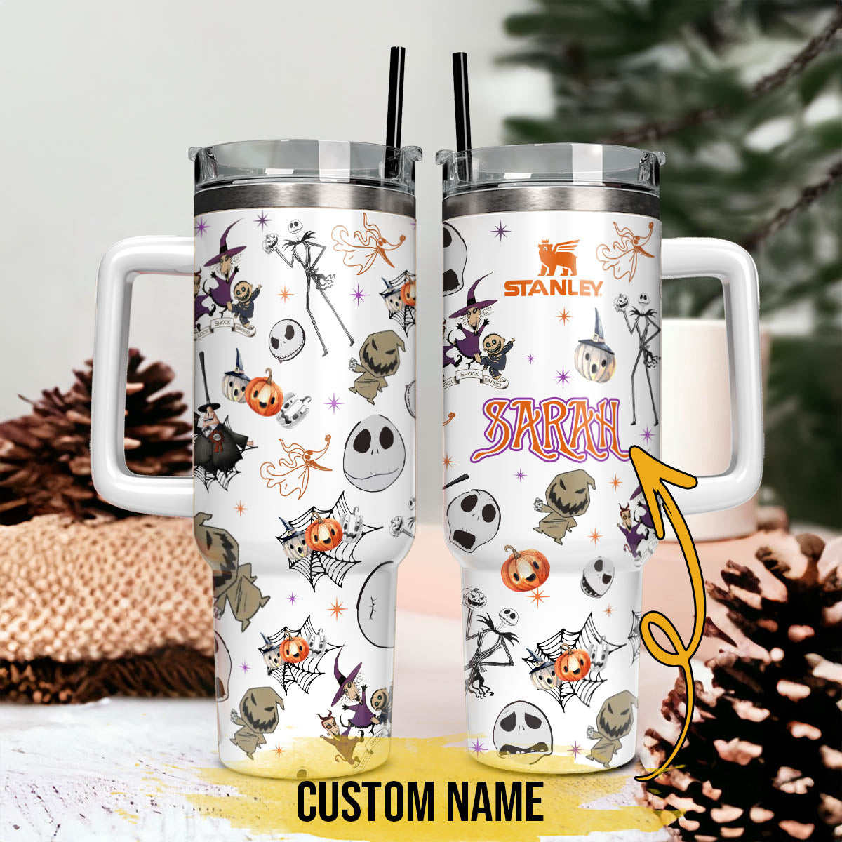 Custom Name The Nightmare Before Christmas Tumbler 40 oz