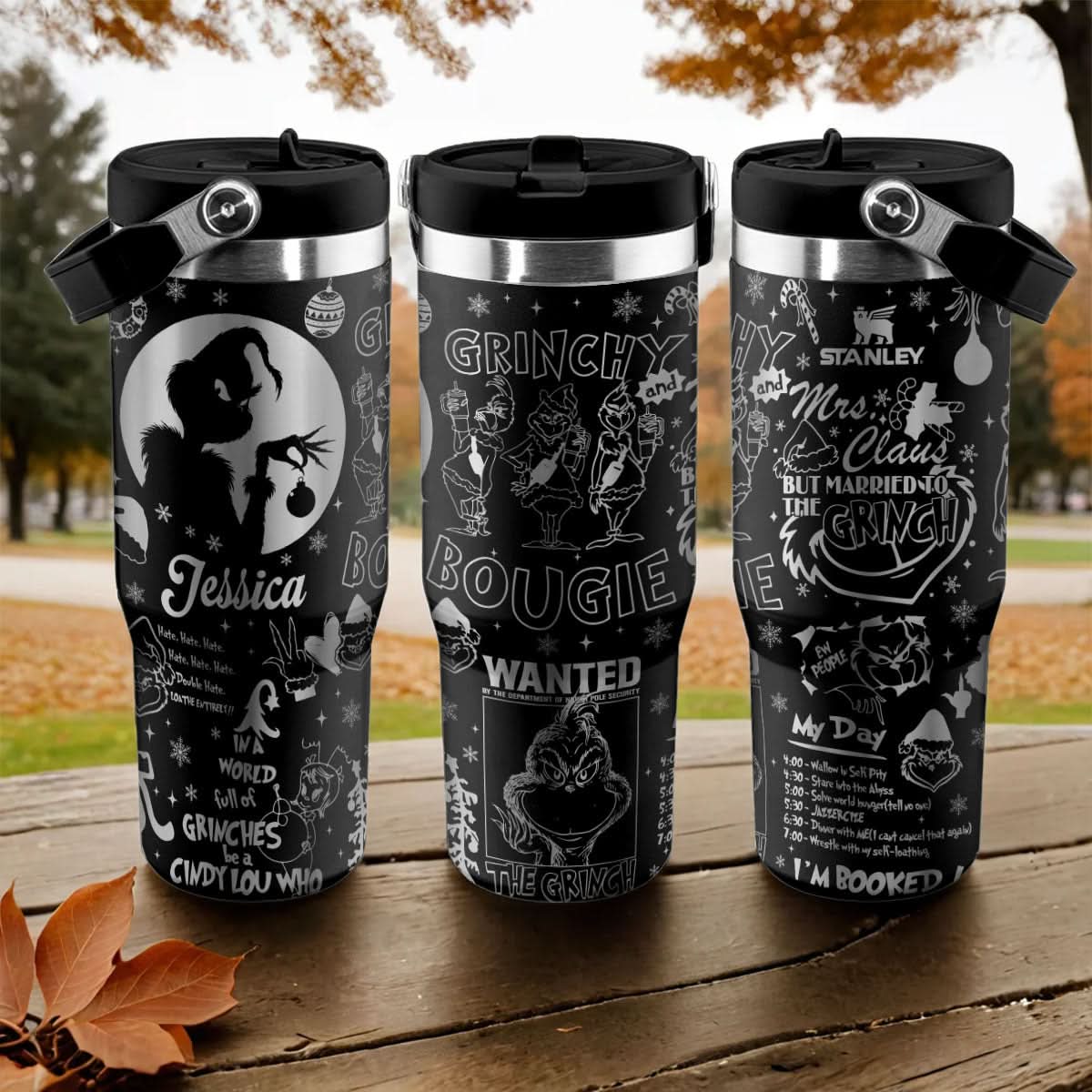 Custom Name Grinch IceFlow 40oz Tumbler - 410HLTLTB006