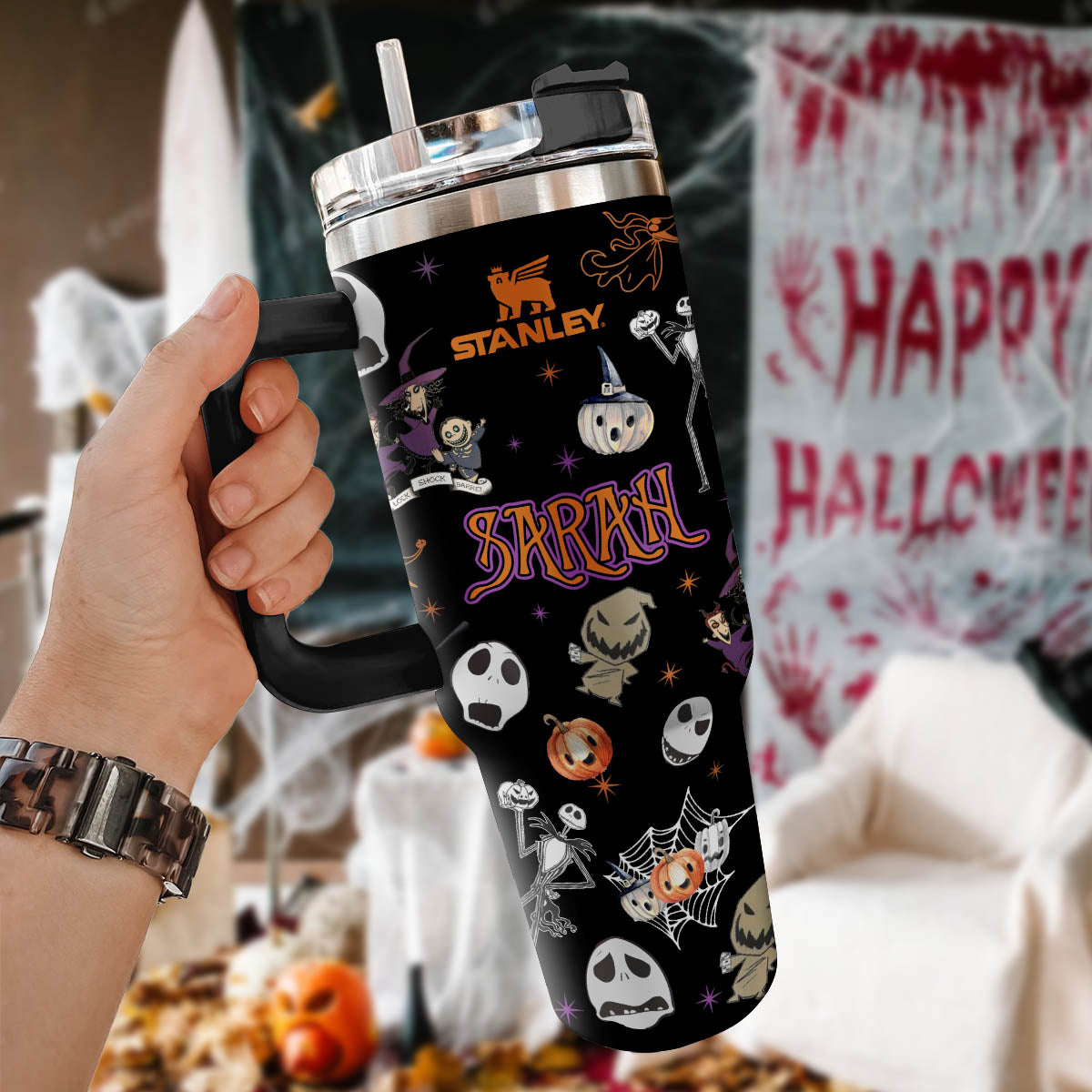 Custom Name The Nightmare Before Christmas Tumbler 40 oz