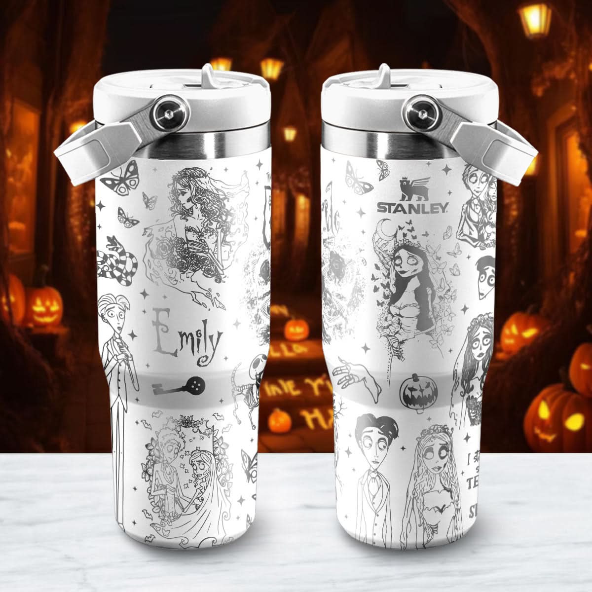 Custom Corpse Bride IceFlow 40oz Tumbler - 409HLTLTB163