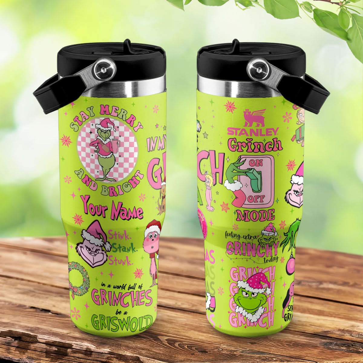 Custom Era Grinch IceFlow 40oz Tumbler - 409TTTLTB015