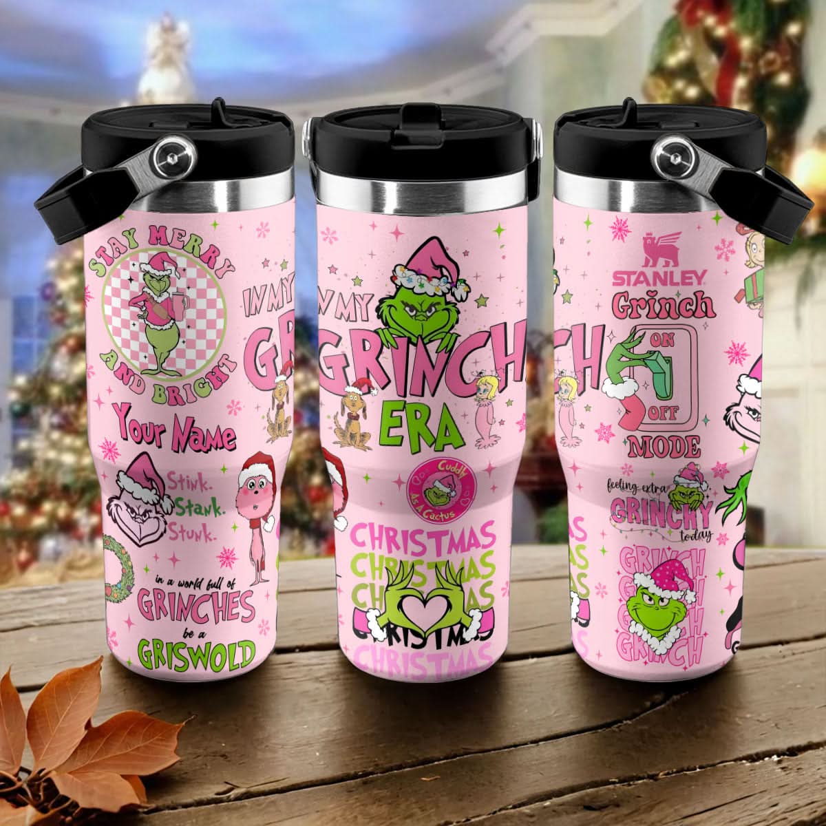 Custom Era Grinch IceFlow 40oz Tumbler - 409TTTLTB015