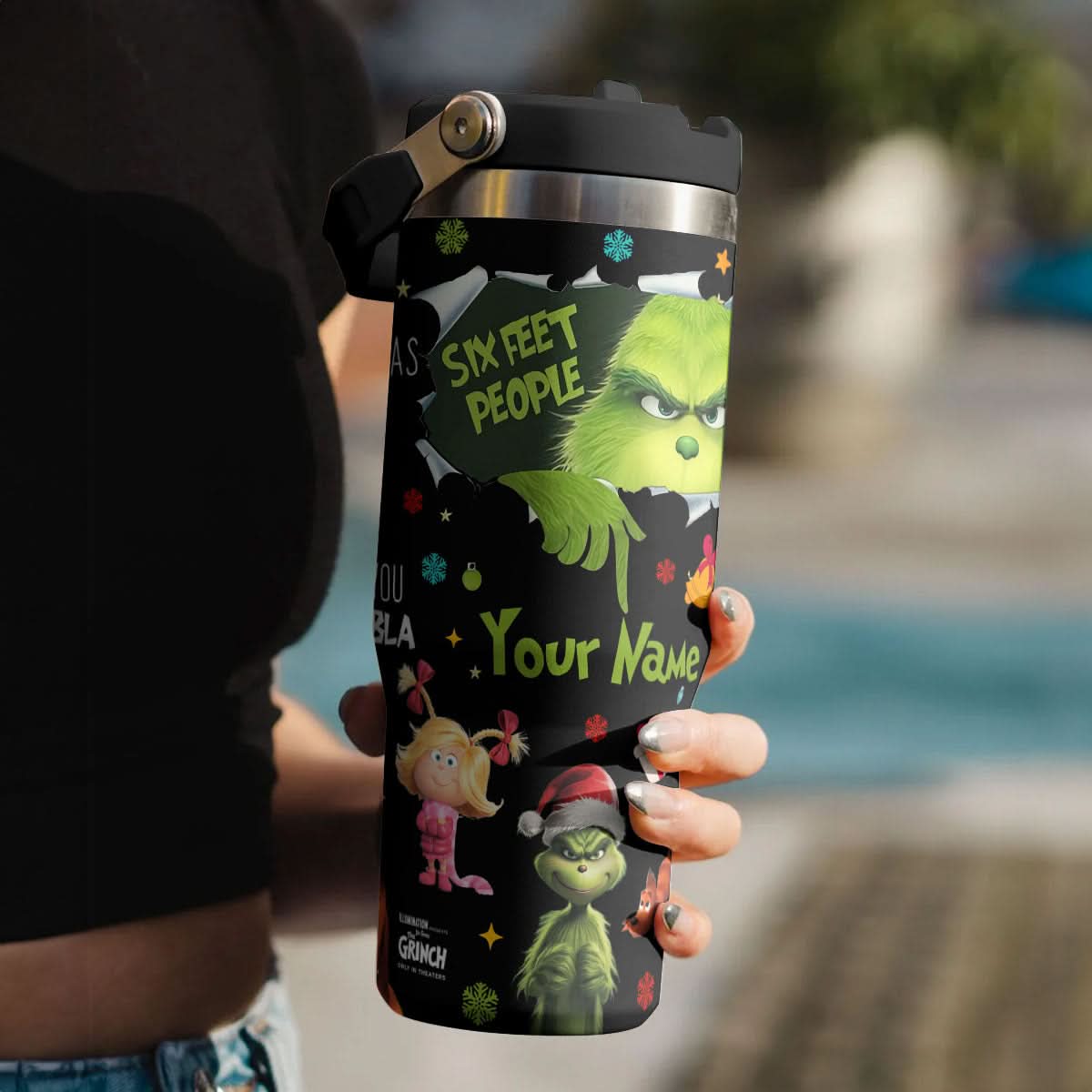 Custom Grinch IceFlow 40oz Tumbler - 410QATLBL002