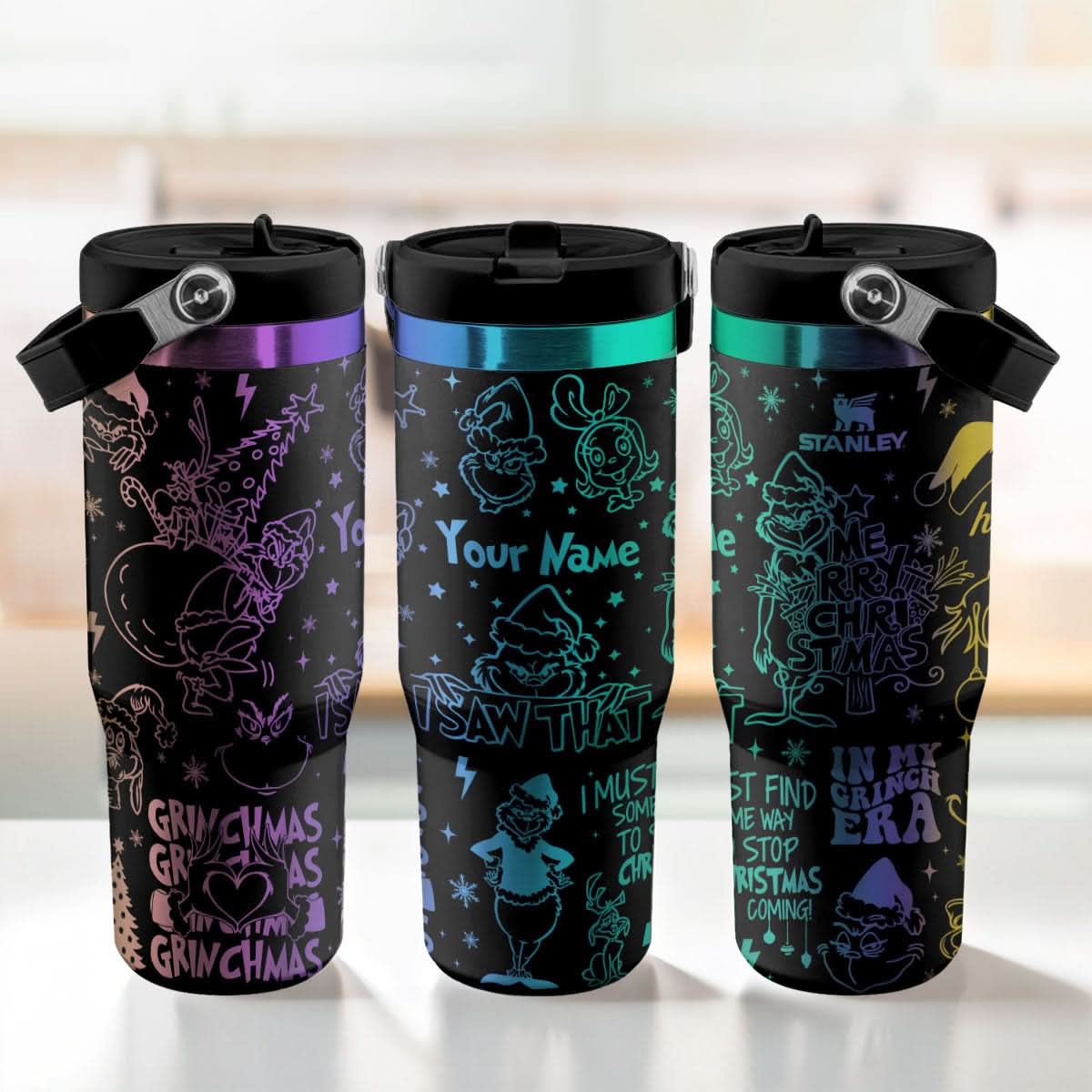 Custom Grinch IceFlow 40oz Tumbler - 409TTTLTB014