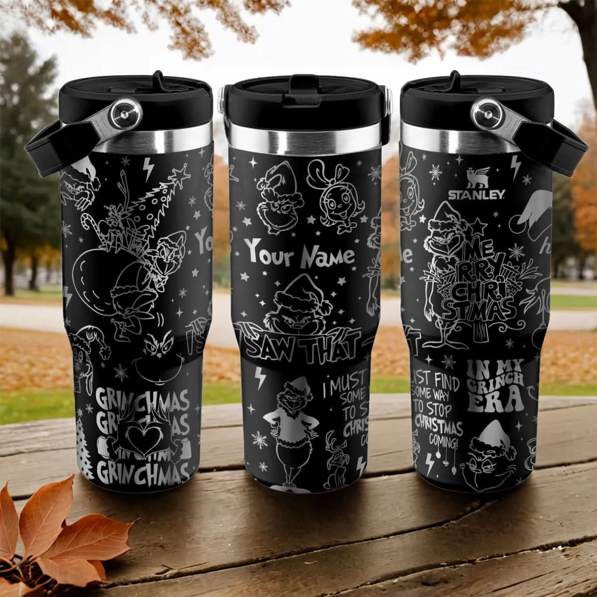 Custom Grinch IceFlow 40oz Tumbler - 409TTTLTB014