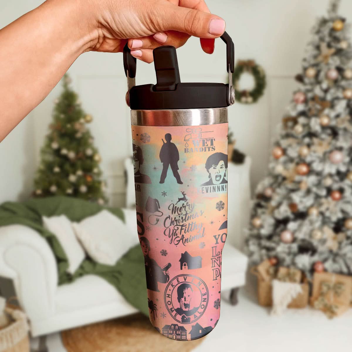 Custom Home Alone Movie IceFlow 40oz Tumbler - 410QATLTB016