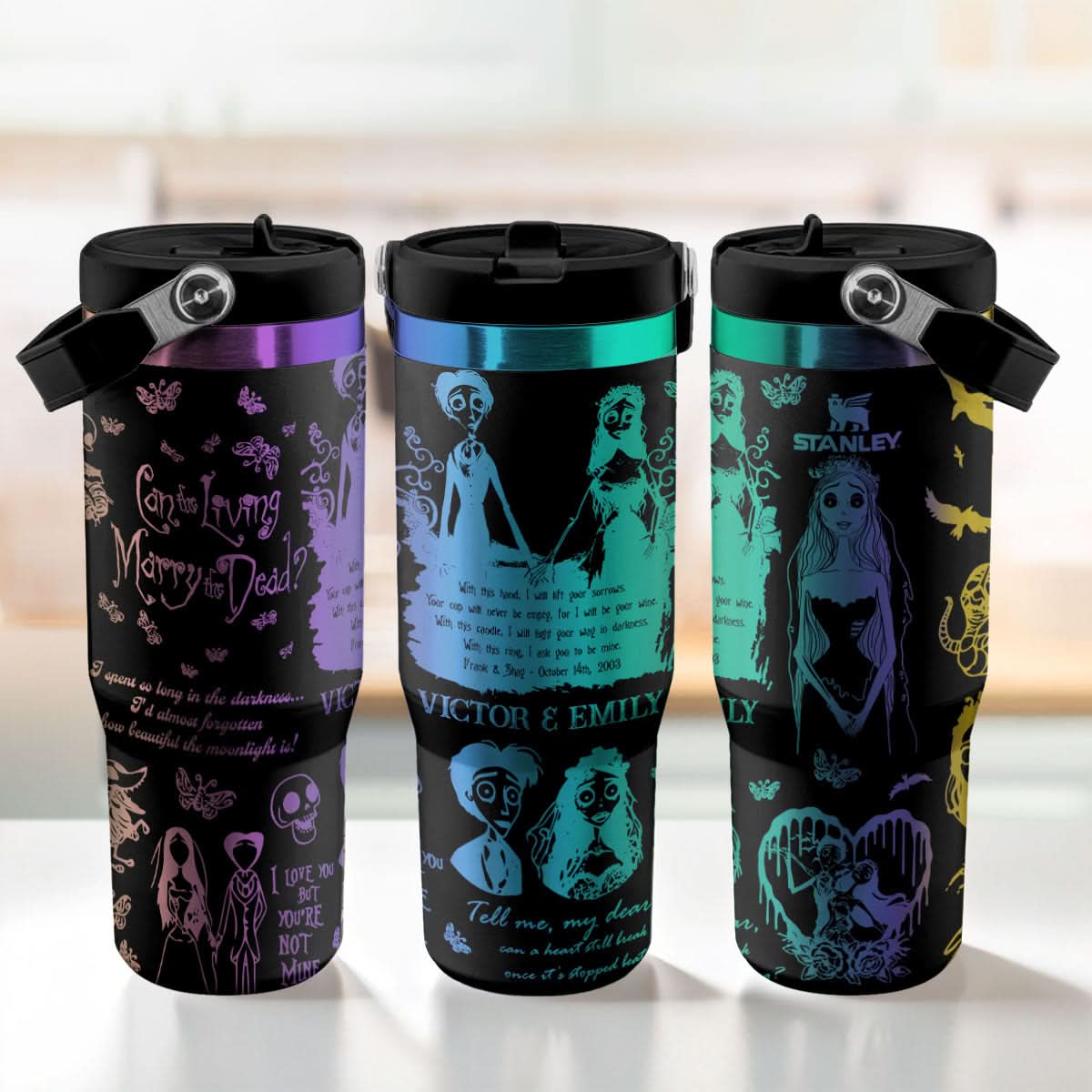 Custom Corpse Bride IceFlow 40oz Tumbler - 409VTTLTB057