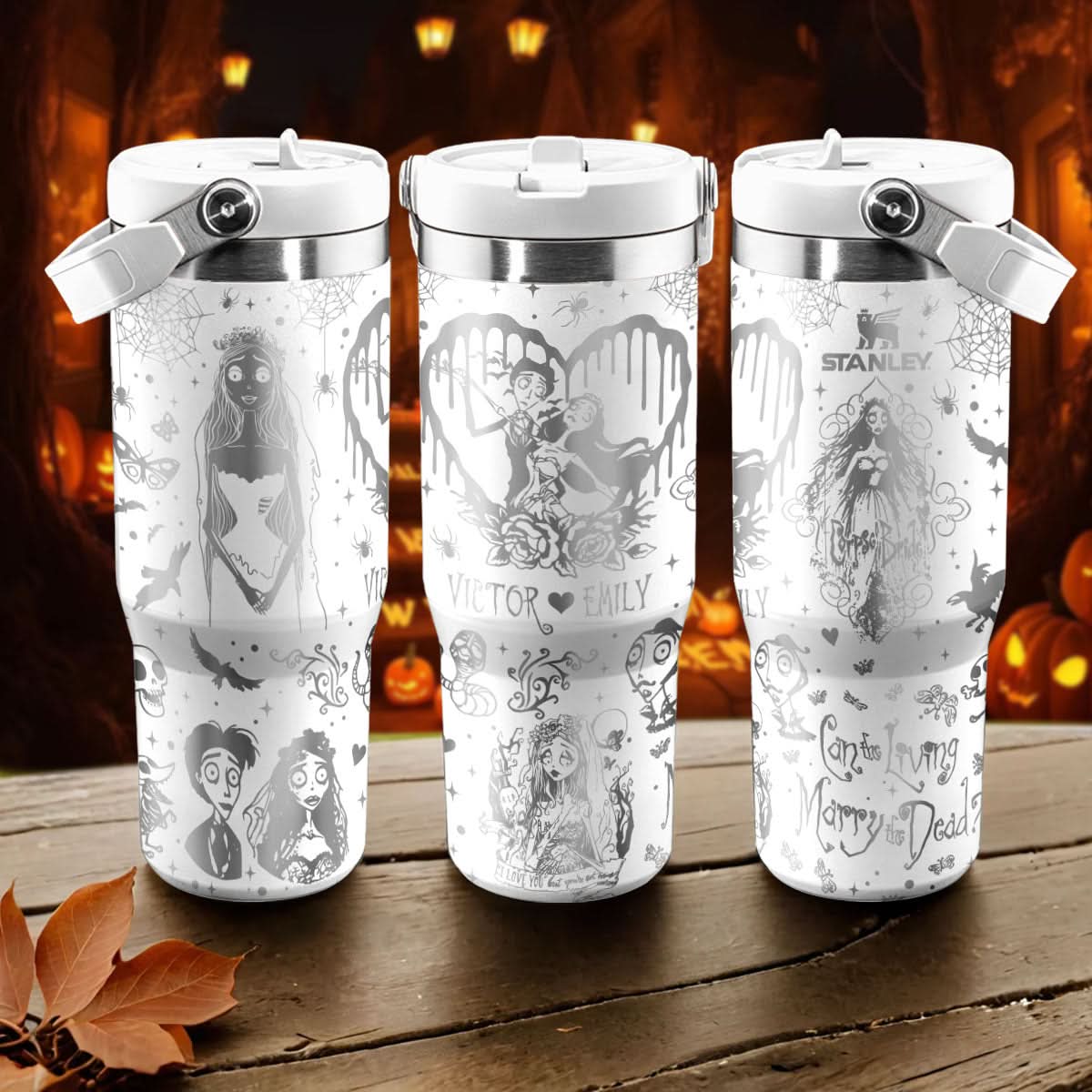 Custom Corpse Bride IceFlow 40oz Tumbler - 409VTTLTB051