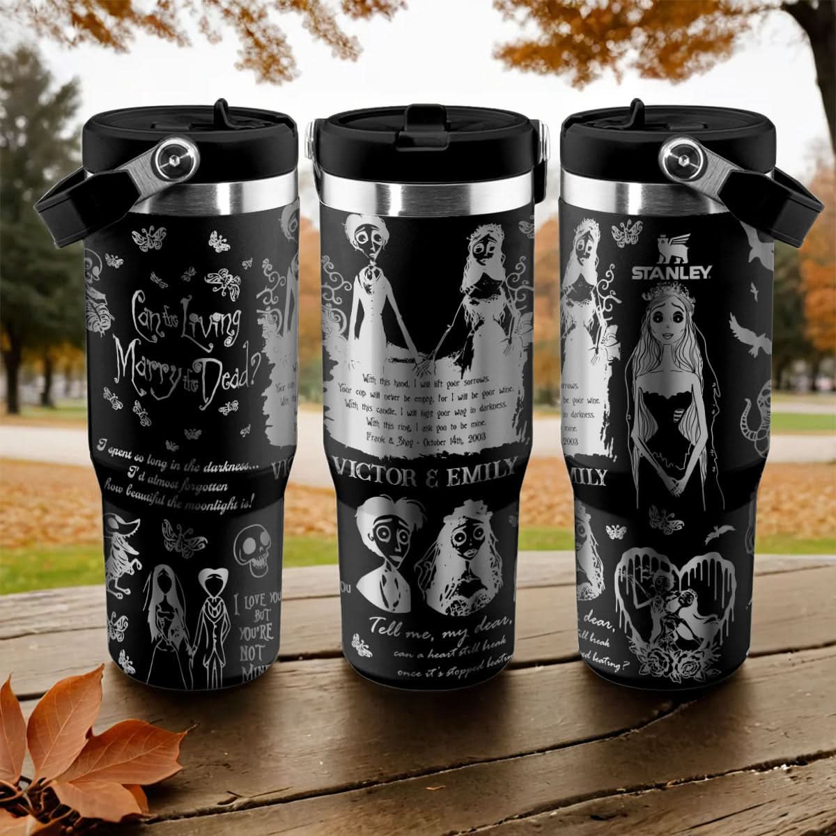 Custom Corpse Bride IceFlow 40oz Tumbler - 409VTTLTB057
