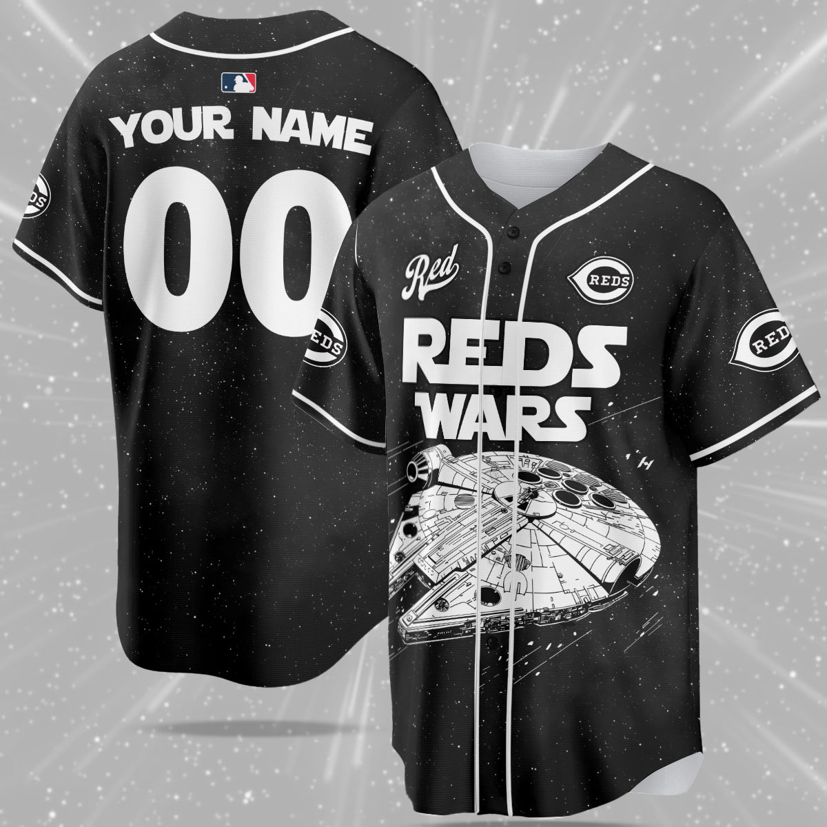 Custom Name Cincinnati Reds MLB x Star Wars Edition Jersey