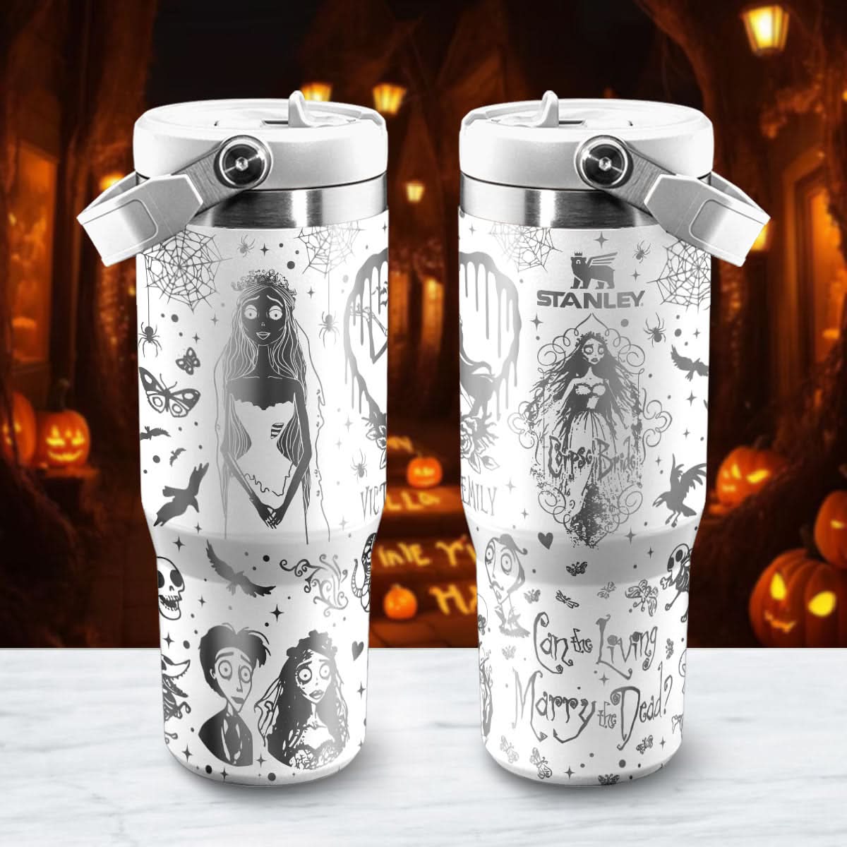 Custom Corpse Bride IceFlow 40oz Tumbler - 409VTTLTB051