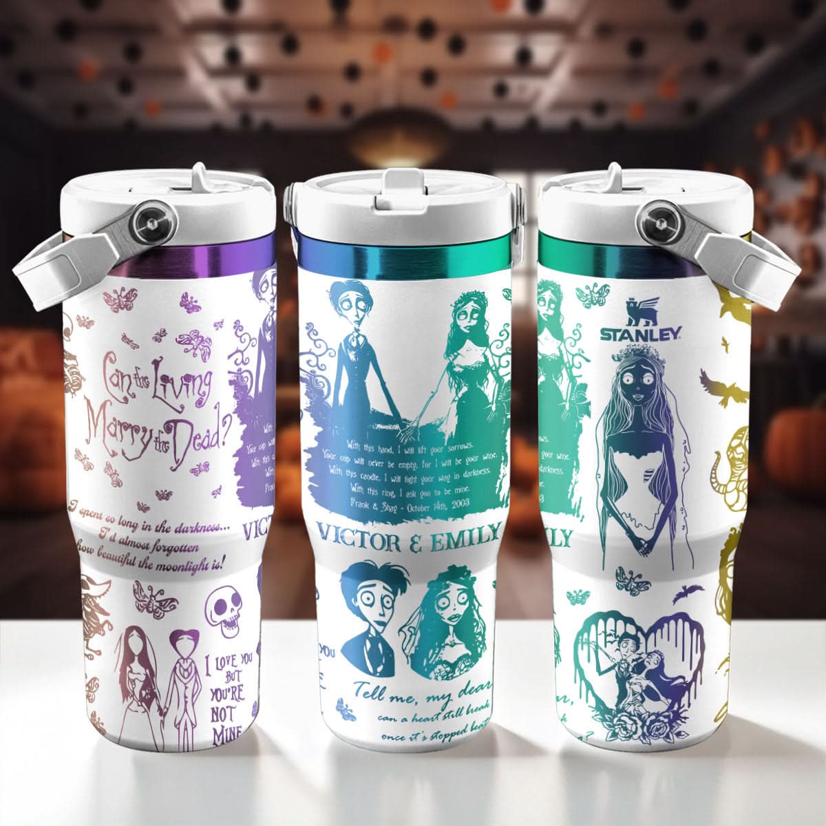 Custom Corpse Bride IceFlow 40oz Tumbler - 409VTTLTB057