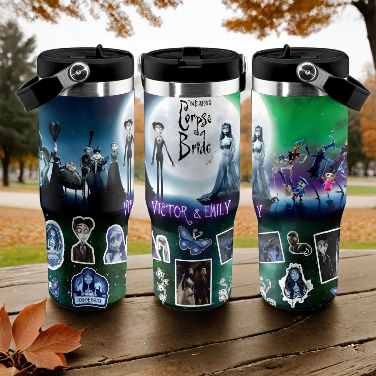 Custom Corpse Bride IceFlow 40oz Tumbler - 409VTTLTB055