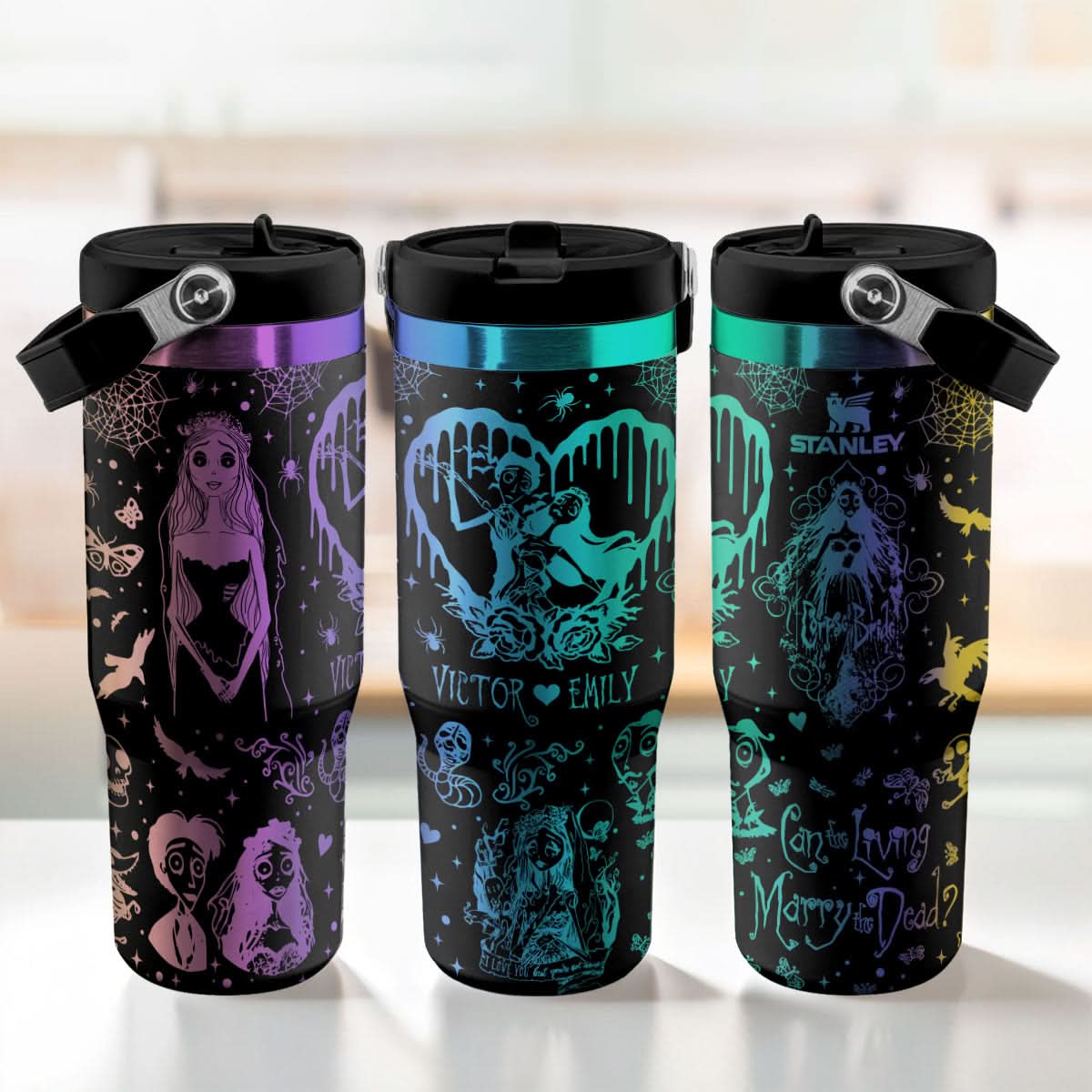 Custom Corpse Bride IceFlow 40oz Tumbler - 409VTTLTB051