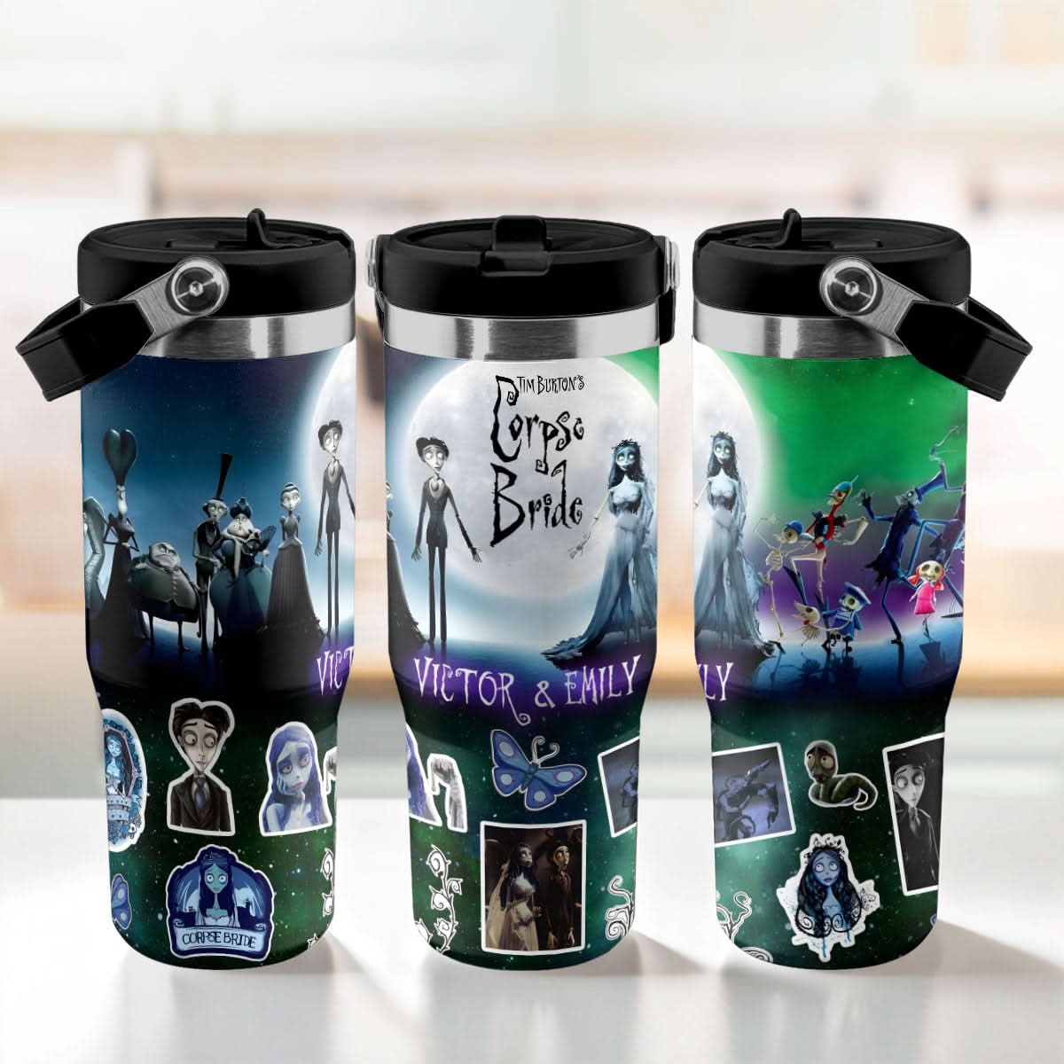 Custom Corpse Bride IceFlow 40oz Tumbler - 409VTTLTB055
