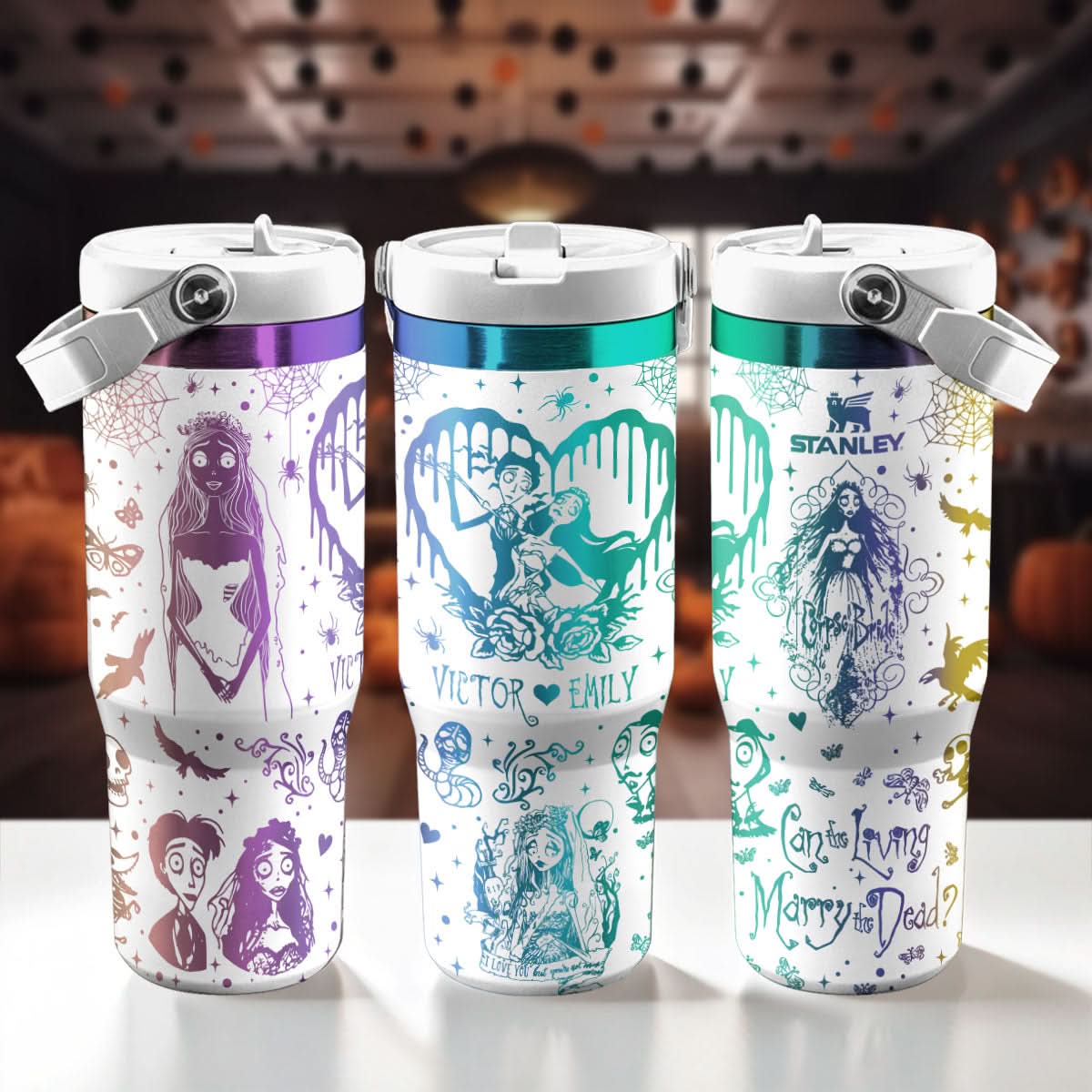 Custom Corpse Bride IceFlow 40oz Tumbler - 409VTTLTB051