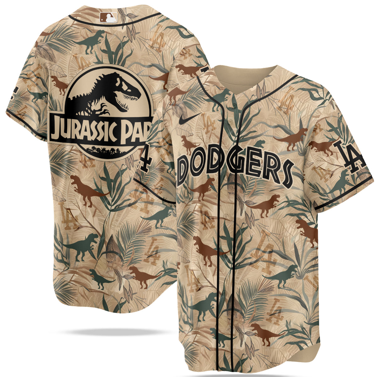 Los Angeles Dodgers MLB Jurassic World Rebirth 2025 Baseball Jersey
