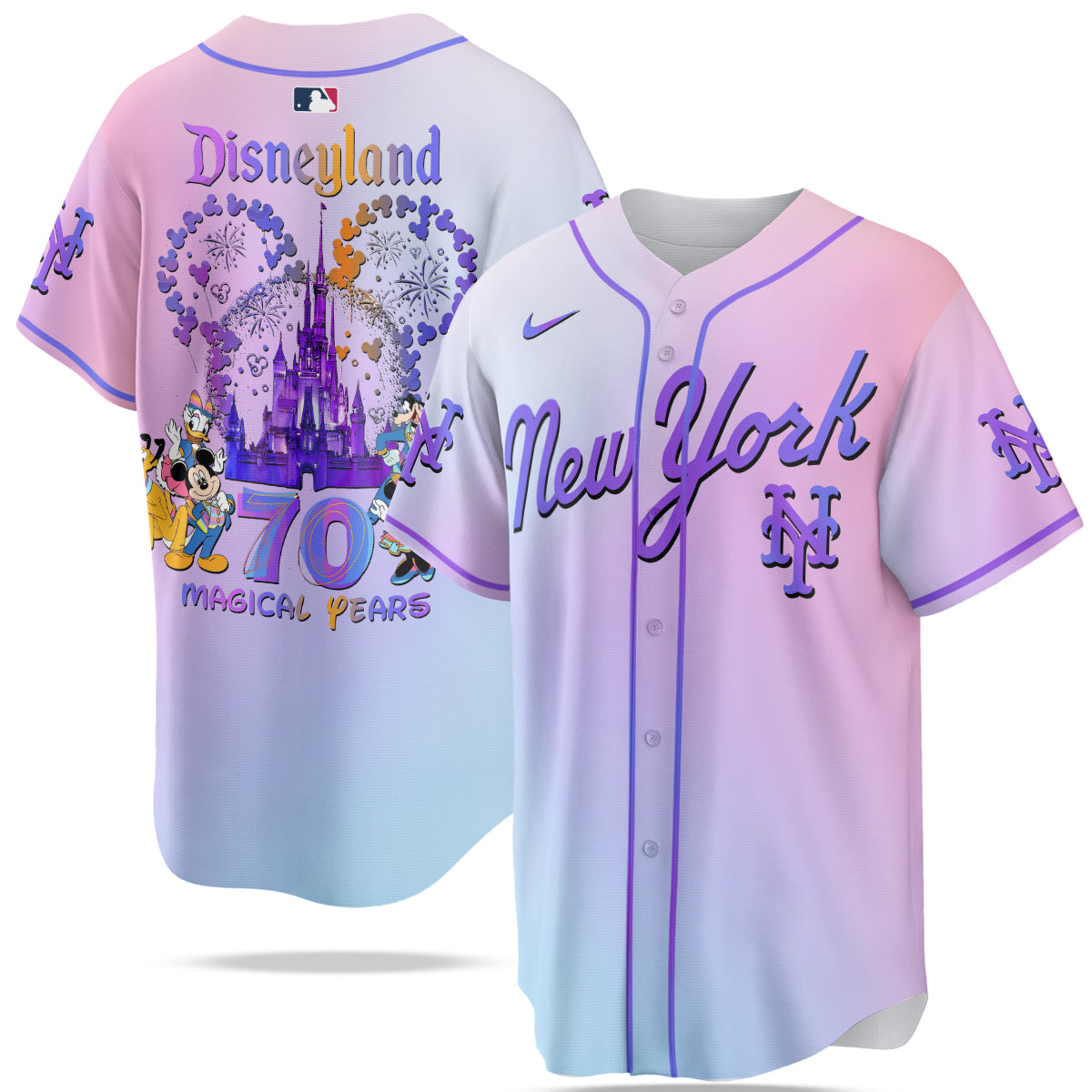New York Mets MLB x Disneyland 70th Anniversary Baseball Jersey