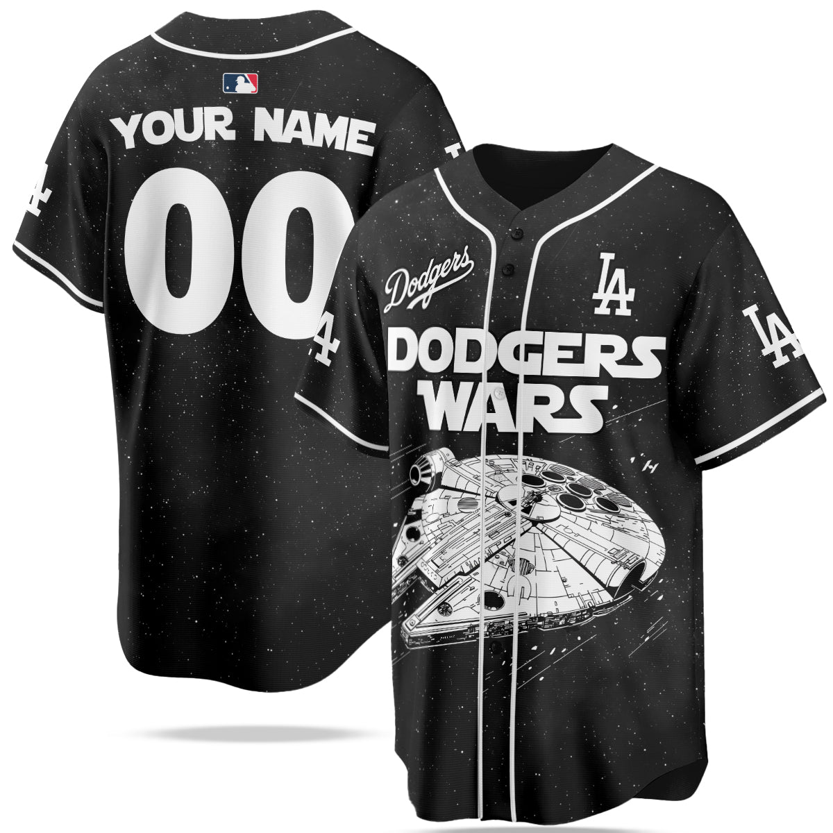 Custom Name Los Angeles Dodgers MLB x Star Wars Edition Jersey