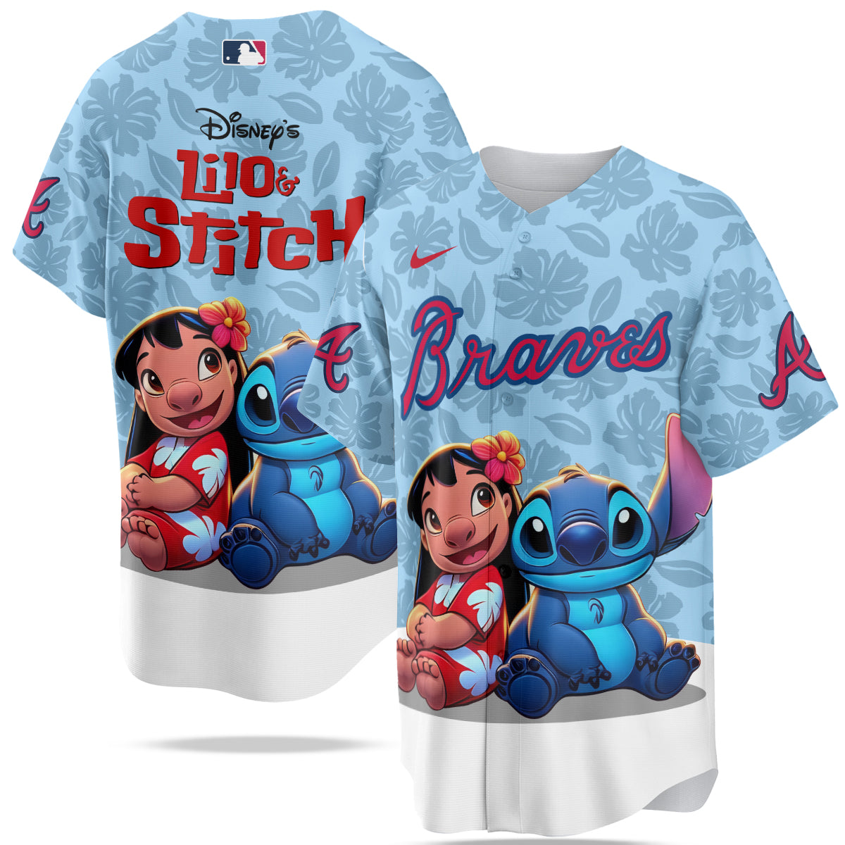 Atlanta Braves MLB x Lilo & Stitch Jersey Limited