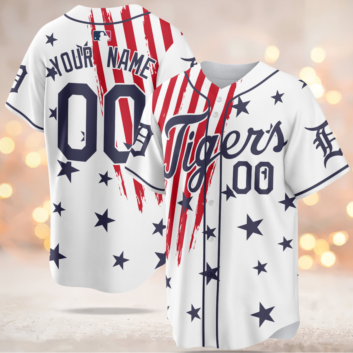 Detroit Tigers MLB 4th of July Baseball Jersey