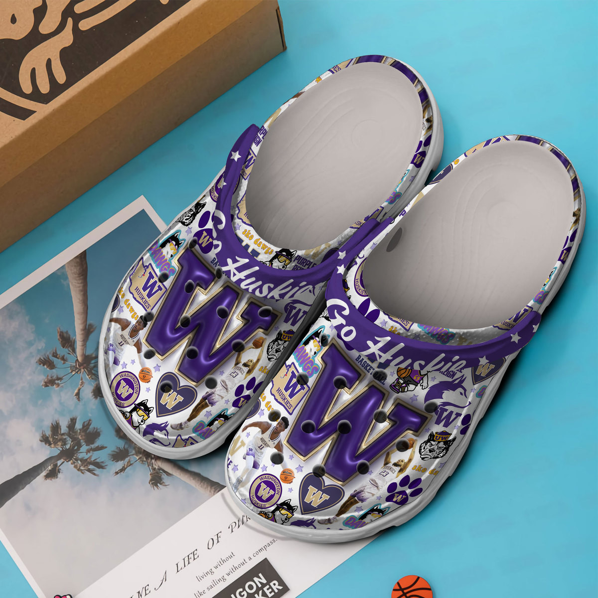 Washington Huskies NCAA Sport Clogs Shoes - 503HL- CR030