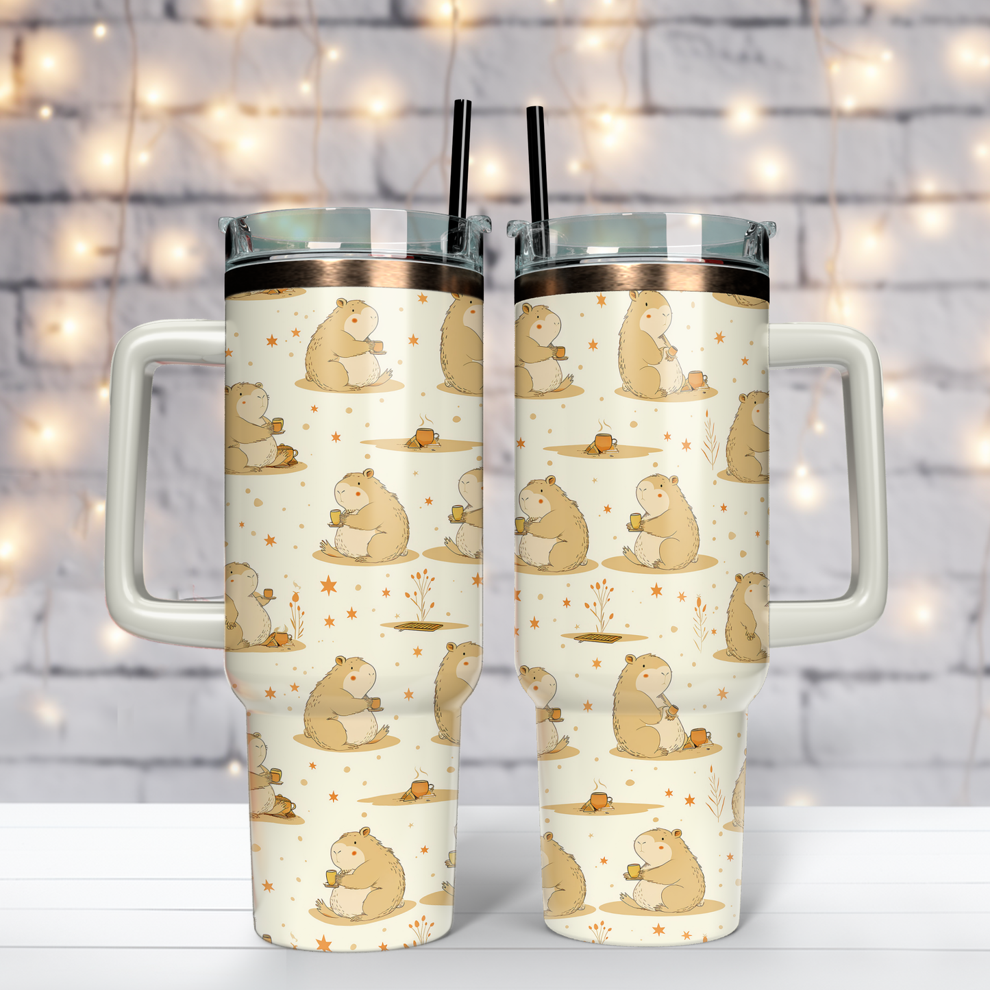 Cuddly Capybara Plushie - Capybara Tumbler 40oz TLA10