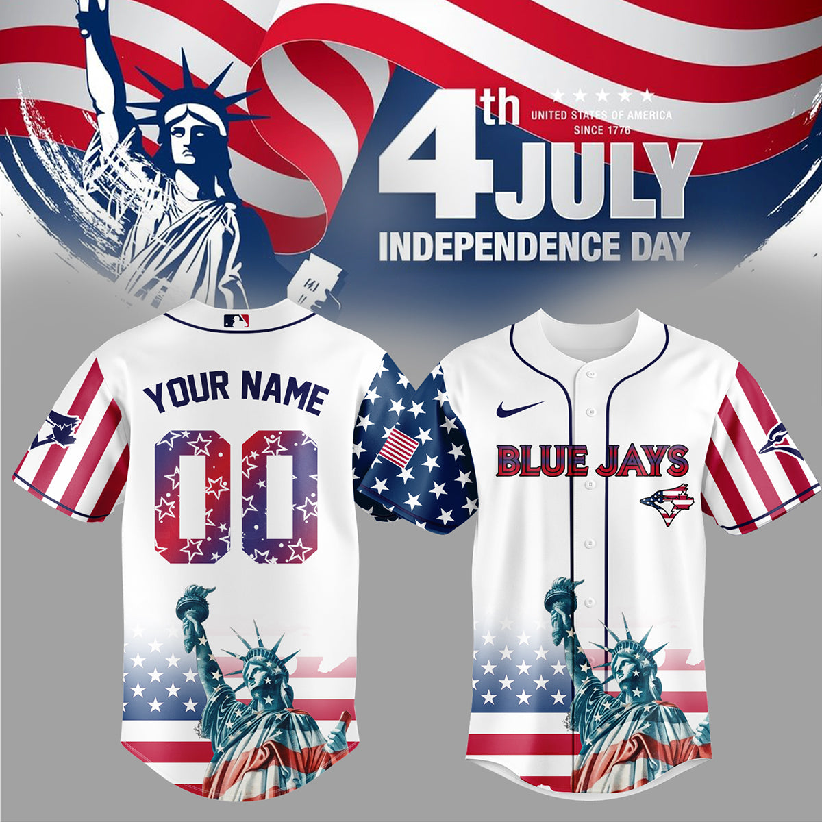 Toronto Blue Jays Special Nationals Independence Day Jersey 2025