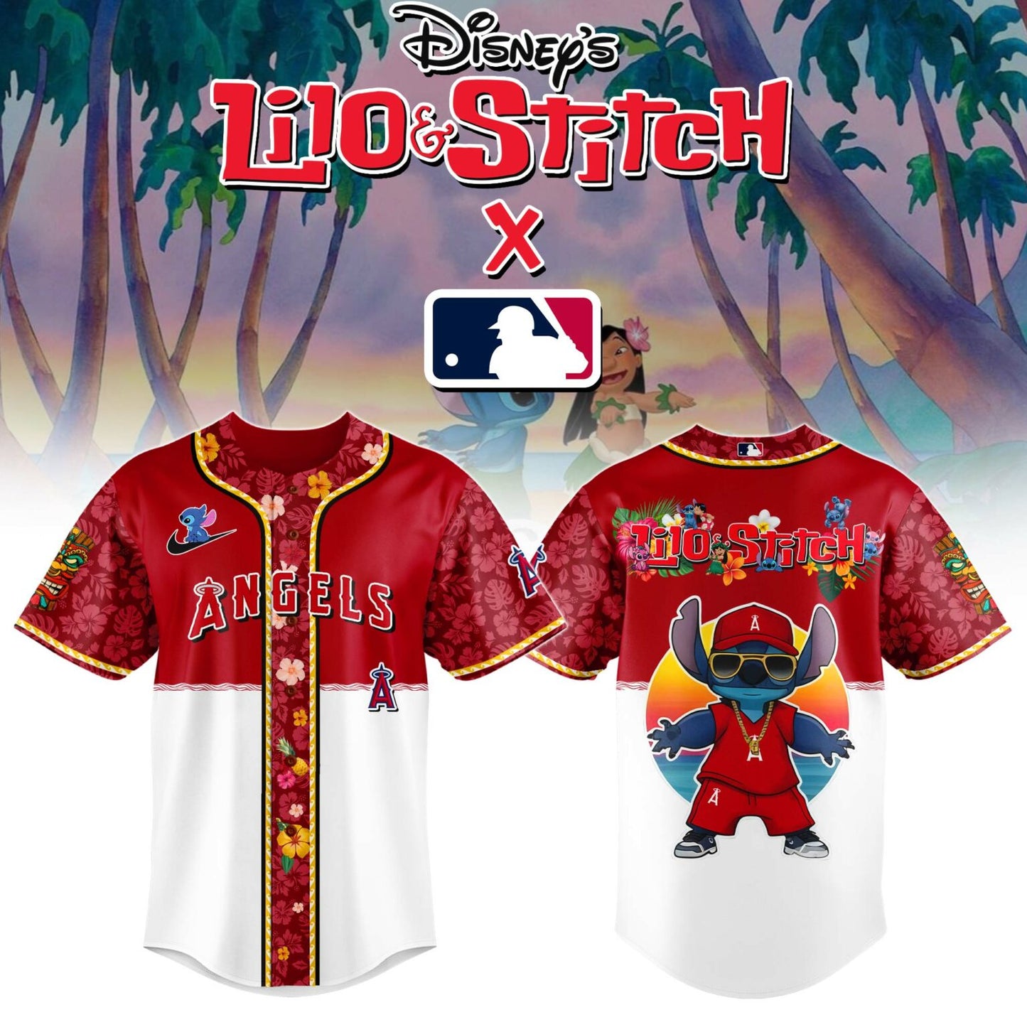 Los Angeles Angels MLB x Lilo & Stitch Jersey Limited