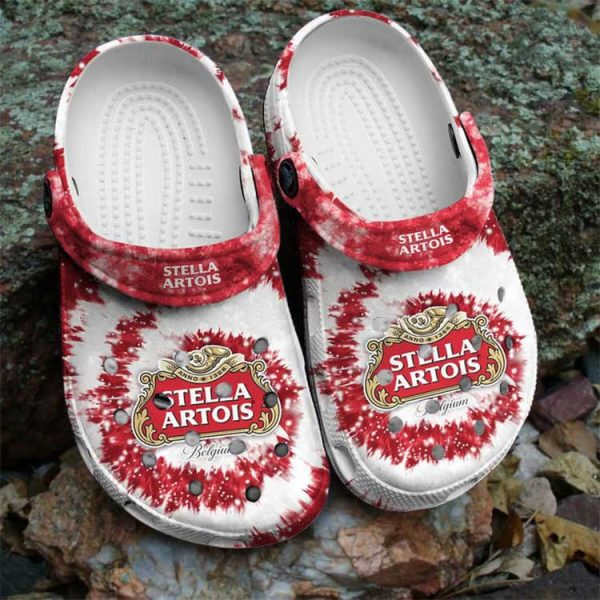 Classic Tie Dye Graphic Stella Artois Beer Clog Shoes - 503HL- CR142