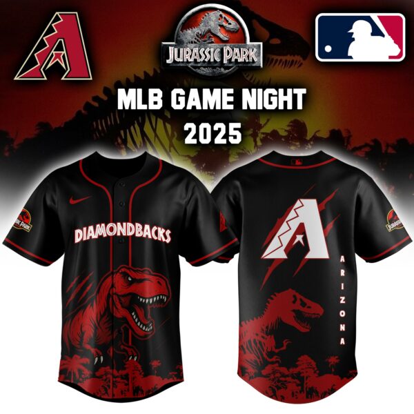 Arizona Diamondbacks x Jurassic Park Game Night T-Rex Jersey 2025 Editons Limited