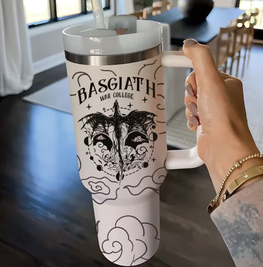 Basgiath War College 40oz Tumbler- Fourth Wing Dragon Tumbler- DTT15