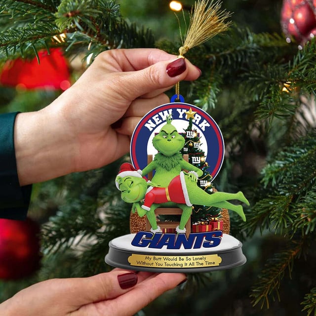New York Giants x Grinch Christmas Acrylic Ornament