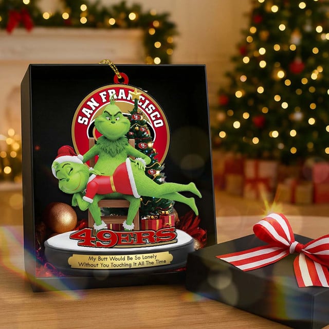 San Francisco 49ers x Grinch Christmas Acrylic Ornament