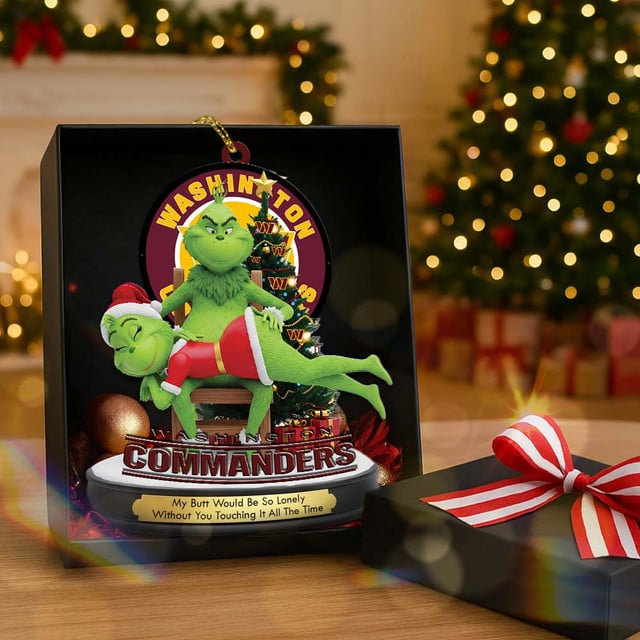 Washington Commanders x Grinch Christmas Acrylic Ornament