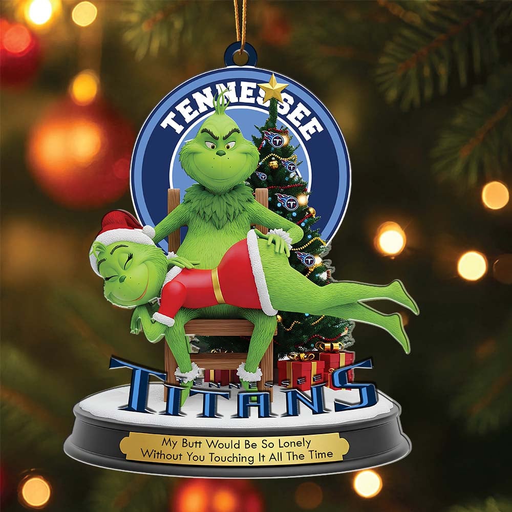 Tennessee Titans x Grinch Christmas Acrylic Ornament