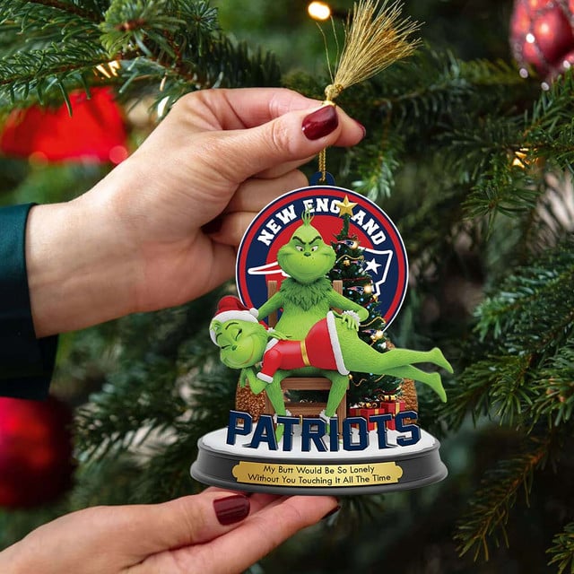 New England Patriots x Grinch Christmas Acrylic Ornament