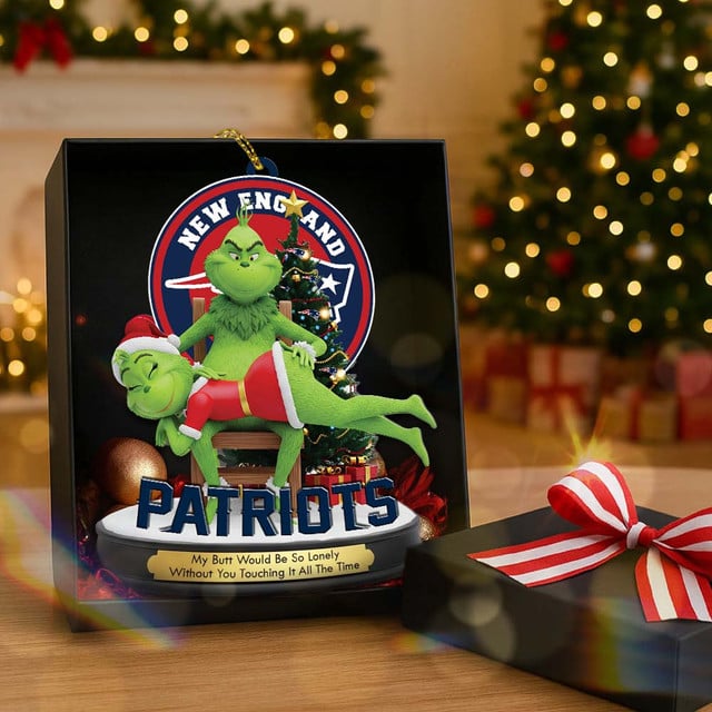 New England Patriots x Grinch Christmas Acrylic Ornament