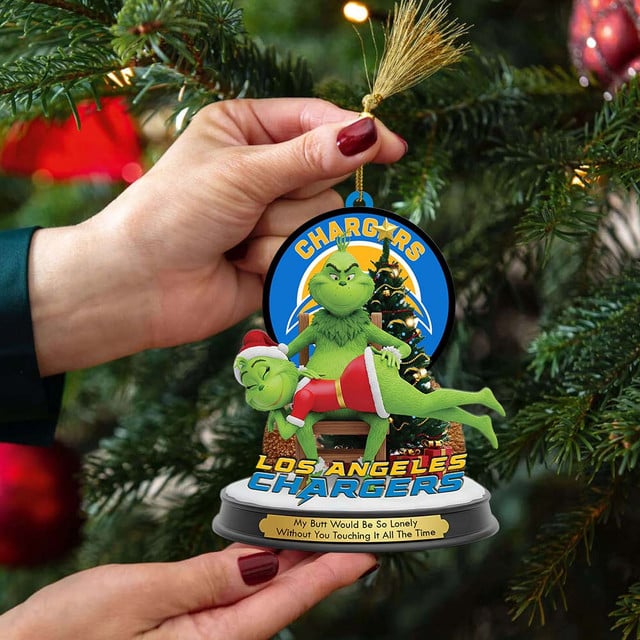 Los Angeles Chargers x Grinch Christmas Acrylic Ornament