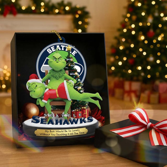 Seattle Seahawks x Grinch Christmas Acrylic Ornament