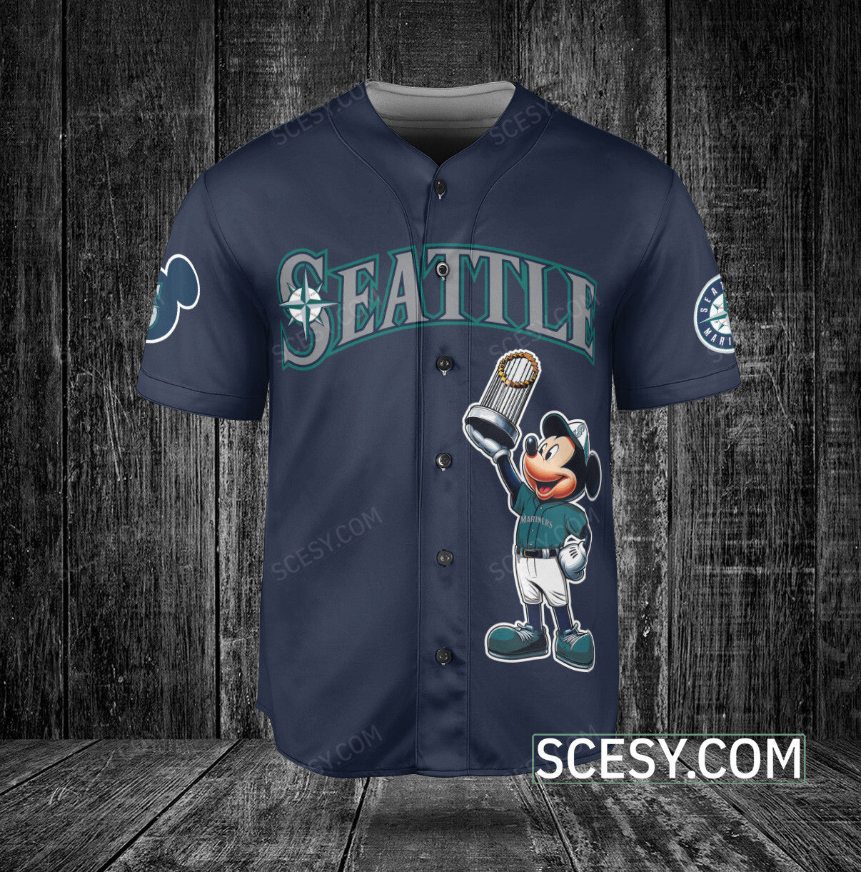 Seattle Mariners MM Baseball Jersey Navy