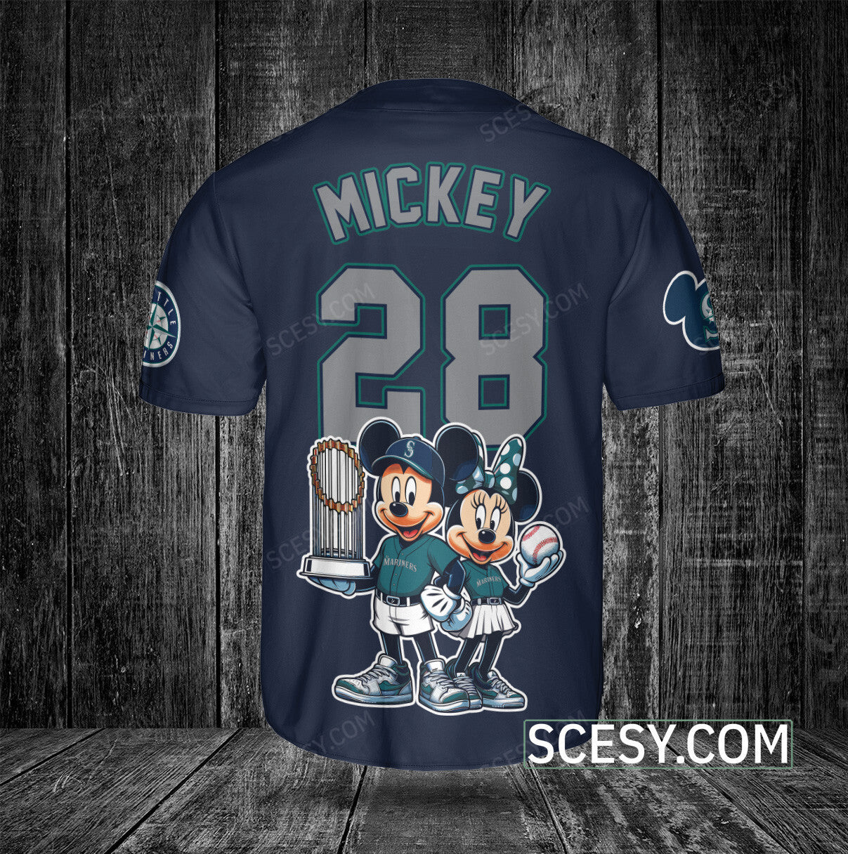 Seattle Mariners MM Baseball Jersey Navy