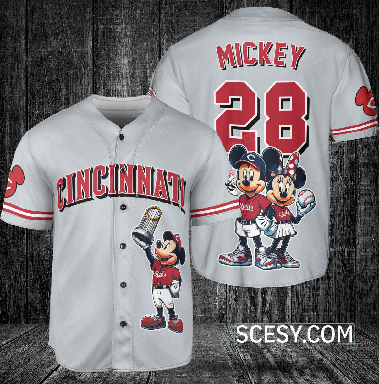 Cincinnati Reds MM Baseball Jersey Gray