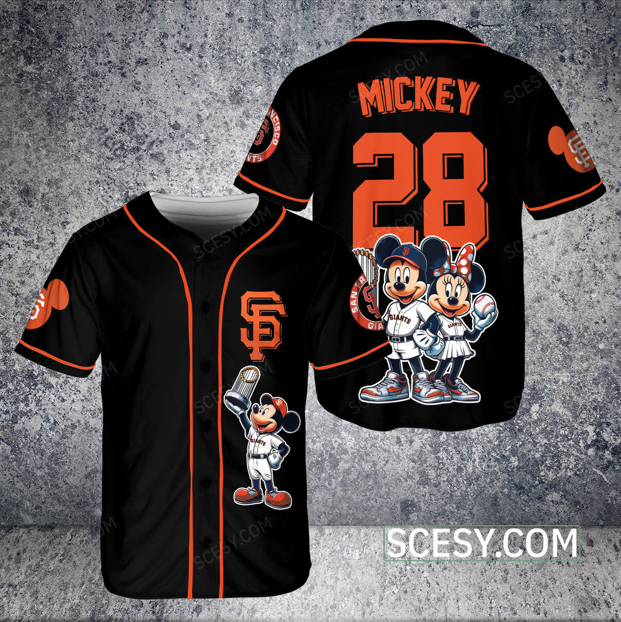 San Francisco Giants MM Baseball Jersey Black