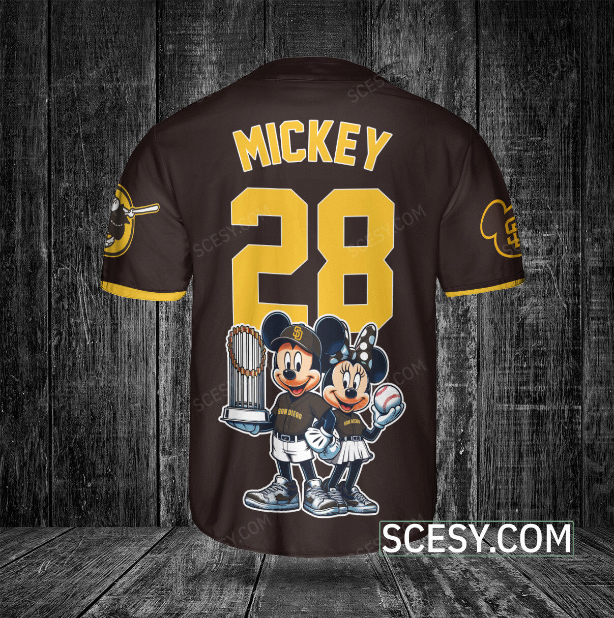 San Diego Padres MM Baseball Jersey Brown