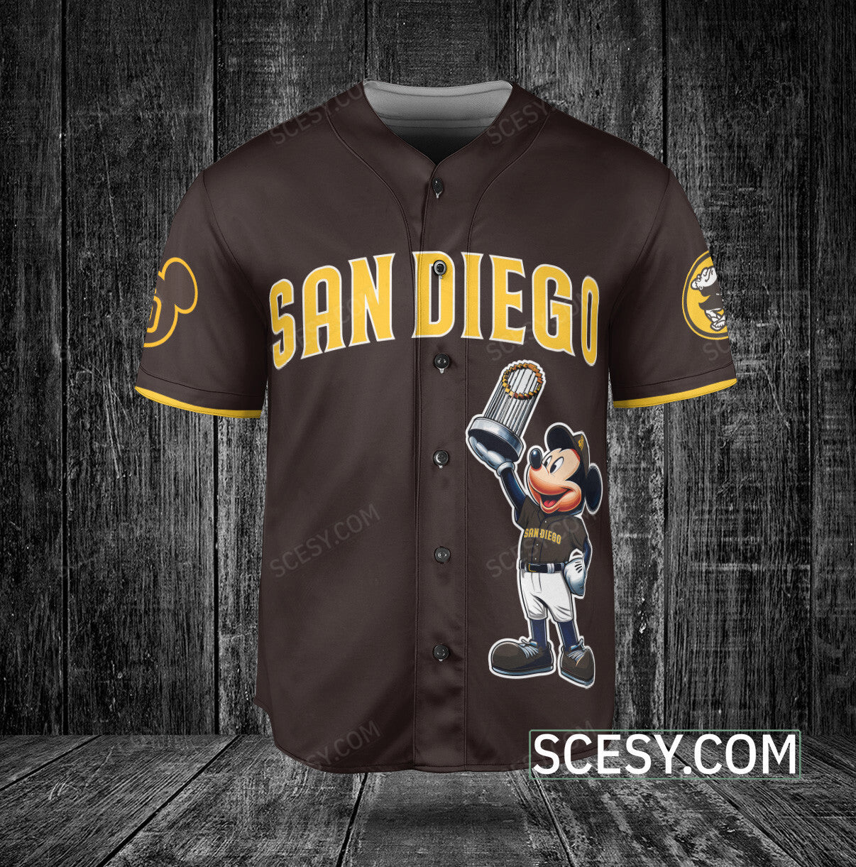 San Diego Padres MM Baseball Jersey Brown