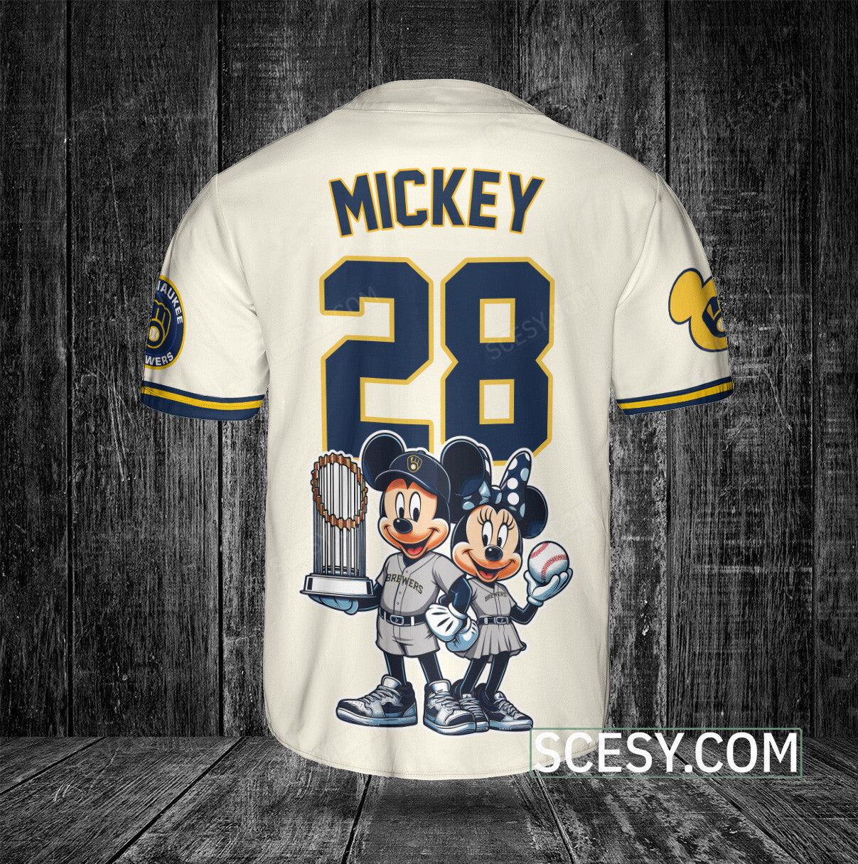 Milwaukee Brewers MM Baseball Jersey Yellow