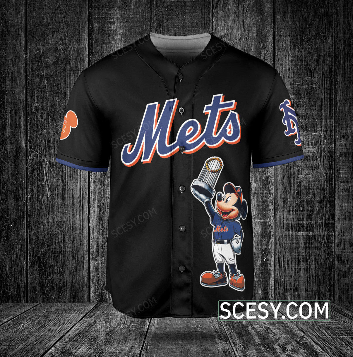 New York Mets MM Baseball Jersey Black