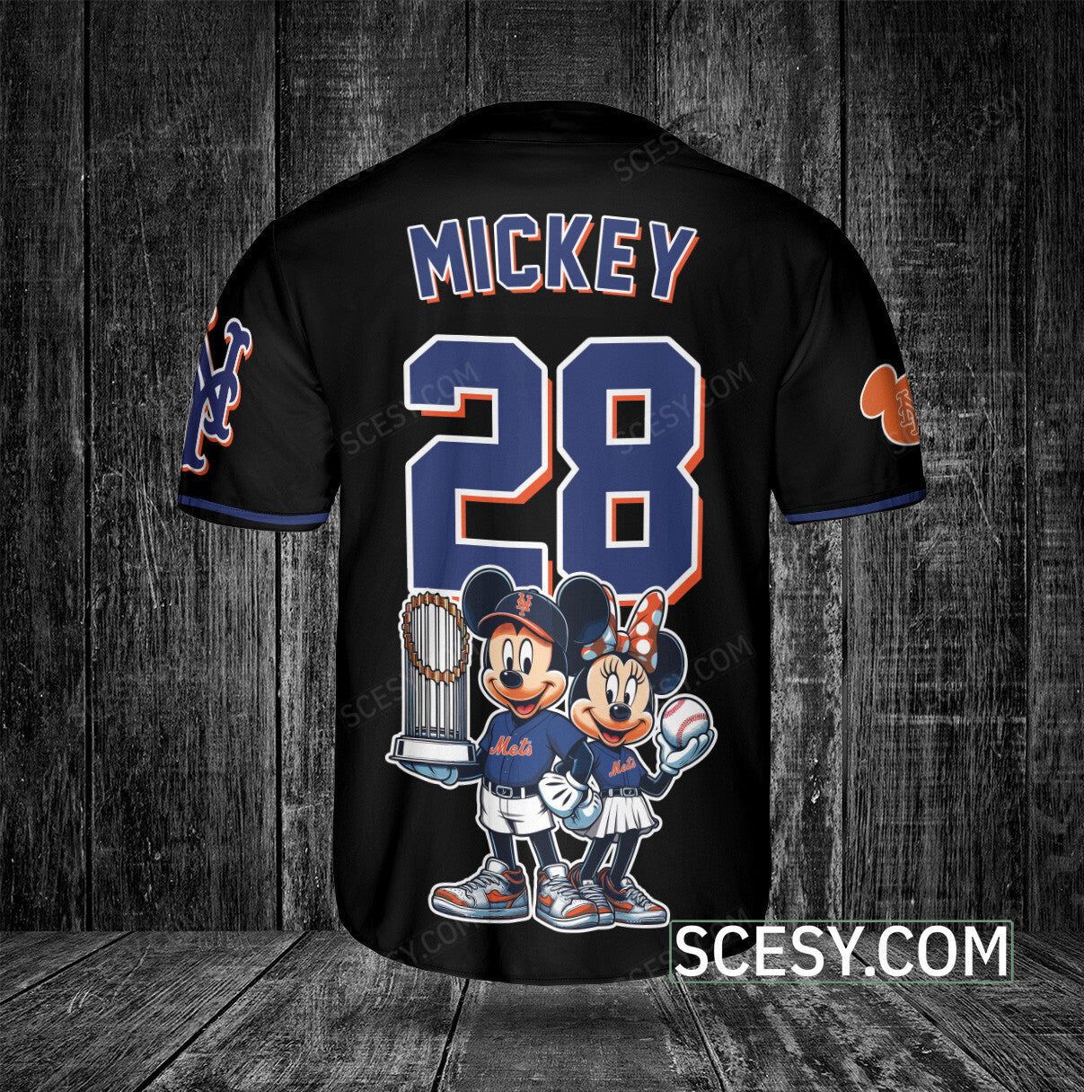 New York Mets MM Baseball Jersey Black